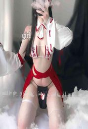 Anime Maid Cosplay Costumes Japanese Kimono Dress Witch Uniform Cosplay Suit Cute Girls Sexy Heart Bikini Lingerie Set L04071305222