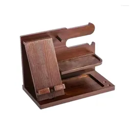 Kitchen Storage Multifunctional Wood Rack Watches Jewellery Glasses Phone Holder For Entrance Cabinet