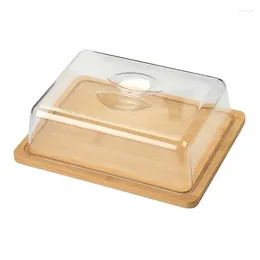 Plates Butter Dish With Clear Lid Portable Tray For Refrigerator Cream Cheese Serving Multifunctional Covered