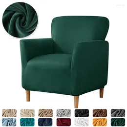 Chair Covers Elastic Accent Armchair Living Room Velvet Fabric Club Tub Slipcovers Stretch Single Sofa Home Counter El