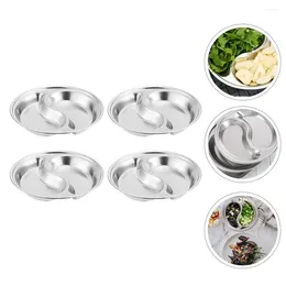 Dinnerware Sets Stainless Steel Saucer Appetiser Serving Plate Plates Dishes Container Soy Seasoning Spice