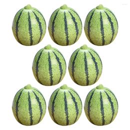 Party Decoration 8pcs Lifelike Mini Watermelons Adornments Faux Fruits Props Artificial