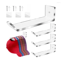 Kitchen Storage 3/6pcs Convenient Caps Holder Baseball Hat Stand Acrylic Hats Shelf