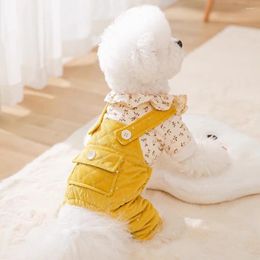 Dog Apparel Small Jumpsuit Winter Autumn Cat Sweet Desinger Clothes Pet Warm Sweater Puppy Fashion Jacket Yorkshire Chihuahua Maltese