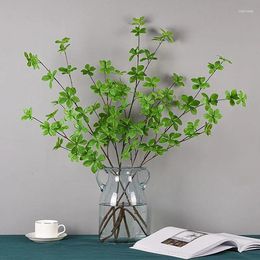 Decorative Flowers Small Branches Two-pronged Multi-lobed Leaf Simulation Japanese Hanging Bell Horse Drunken Wood Seven-star