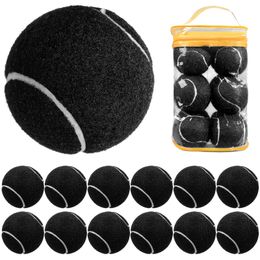 12 Pcs Outdoor Tennis Balls High Bounce Practise Training Elasticity Durable Pressure Matching 240329