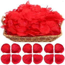 Decorative Flowers 2000 Pcs Rose Petal Petals Decorations Ornament Realistic Red Polyester Cloth Fake