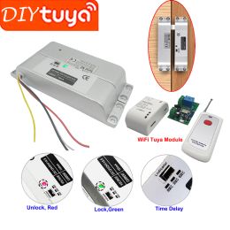 Lock DIY Tuya DC12V Exposed Surface Installation Adjustable Time Delay Fail Safe Electric Mortise Bolt Door Lock