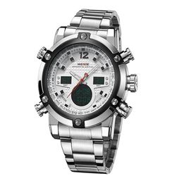 Weide Erkekler Otomatik Dijital Elektronik İzleme LCD Kamp Saatleri Led Quartz Endeliwatch Paslanmaz Çelik Sport Orologio Saat WH52051373751