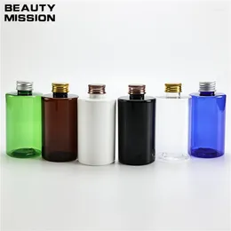 Storage Bottles Multicolor 200ml X 25 Empty Chunky Flat Shoulder Plastic With Aluminum Screw Lid PET Toner Shower Gel Travel Containers
