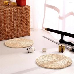 Pillow Futon Hand-woven Tatami Rattan Round Shape Yoga