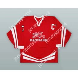 Gdsir Custom JESPER DAMGAARD 7 DENMARK NATIONAL TEAM RED HOCKEY JERSEY NEW Top Ed S-M-L-XL-XXL-3XL-4XL-5XL-6XL