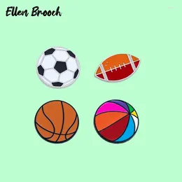 Brooches Sports Brooch Pins Basketball Football Rugby Olive Ball Metal Badge Student Cartoon Gender Pin Clothes School Bag Jewelry Medal