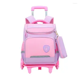 School Bags Student Bag Rolling Backpack Kids Trolley Can Climb Stairs Wheeled Children