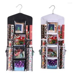 Gift Wrap Wrapping Paper Storage Organizer Holder Double-Sided Hanging Bag 2PCS