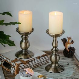 Candle Holders Vintage Metal Holder Romantic Candlelight Dinner Table Accessories Creative Living Room Candlestick Home Decor Aesthetics