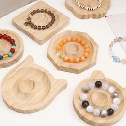 Jewellery Pouches Beads Design Plate Solid Wood Hand Beading DIY Tool Surround Display Bracelet Storage Head Tray