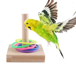 Other Bird Supplies Pet Tricks IQ Training Playing Foraing Parrots Platform Chew Toy Stacking Color Ring Toys Playground