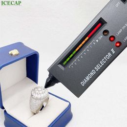 Hot Selling Luxury Hiphop Men Ring 925 Sterling Silver Jewellery Full Iced Out Vvs Moissanite Engagement Wedding Rings for Gift