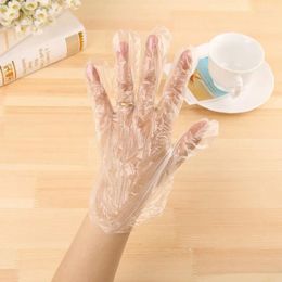 Disposable Gloves 100 PCS/Lot Plastic Transparent Oil - Proof Waterproof Kitchen Protect Food Household Cleaning Tool