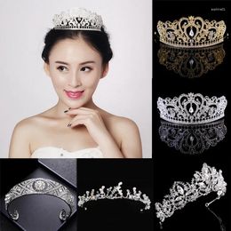 Headpieces Elegant Hair Accessories Prom Tiara Bridal Bridesmaid Headdress Crystal Crown Rhinestones Wedding Exquisite Charm