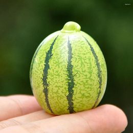 Party Decoration 8 Pcs Artificial House Mini Watermelons Model Desktop Decor Strawberry Miniature Fake Watermelonss