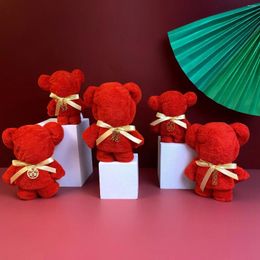 Towel 10pcs/lot Red Bear Hand Absorbent Face Coral Velvet Wedding Valentine's Gifts Bathroom Towels Gift