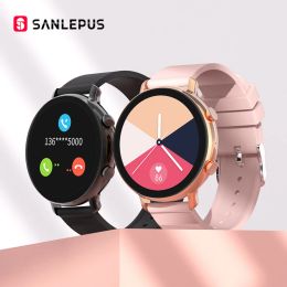 Watches SANLEPUS ECG+PPG Smart Watch Dial Calls 2022 New Men Women Waterproof Smartwatch Heart Rate Monitor For Samsung Android iOS