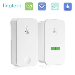 Doorbells Linptech Linbell SelfPowered Wireless Doorbell Home G4L BatteryFree LongDistance Alert Pager Doorbell With 36 Chimes EU Plug