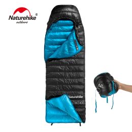 Gear Naturehike Sleeping Bag 550fp Cwz400 90% Goose Down Filler Content Envelope Type Winter Warm Camping Sleeping Bag Single Travel