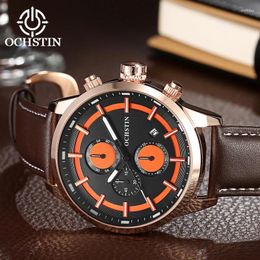 Wristwatches Ochstin 2024 Innovative Nylon Series Atmosphere Fashion Multi-function Quartz Movement Waterproof Watch Men's Watches