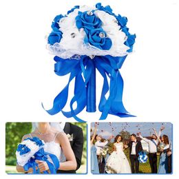 Decorative Flowers Artificial Wedding Bouquets Holding Faux Party Simulation Bridal Fake Bridesmaid