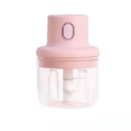 250ML Pink USB Wireless Electric Garlic Masher Sturdy Press Mincer Vegetable Chilli Meat Grinder Food Chopper Kitchen Tools