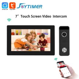 Control Wireless Wifi Smart Video Intercom System Ahd Full Touch Screen with Wired Door Smart Phone Talking Onekey Unlocking