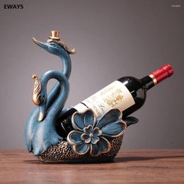 Decorative Plates Swan Wine Rack Ornaments Cabinet Decoration Living Room Display Housewarming Gifts TV Decorations
