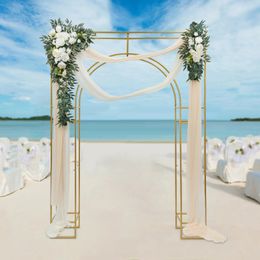 Wedding Arch Backdrop Stand Arch Support Balloons for Ceremony Square Metal Balloon Arch Stand Garden Arbour Frame for Wedding 240322
