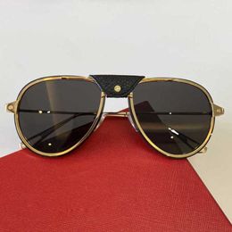 2024 New High Quality 10% OFF Luxury Designer New Men's and Women's Sunglasses 20% Off Fashion ins metal strip style kaka comfortable outdoor anti-ultraviolet