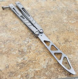 3 Colours BRS Alpha Beast AB sandwich Titanium Handle D2 Blade Butterfly Trainer Knife Bushing System swinging Pocket Knife4391099