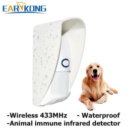 Detector Outdoor Waterproof Wireless Animal Immune Infrared Detector 433MHz PIR Motion Sensor For Home Burglar alarm system