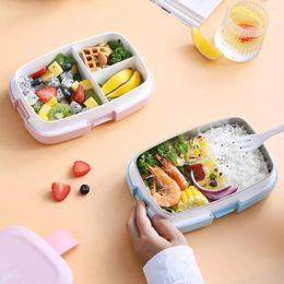 Storage Bottles Lunch Box Buckles Design Bneto Compartment Reusable Creative Sealed Separated Bento