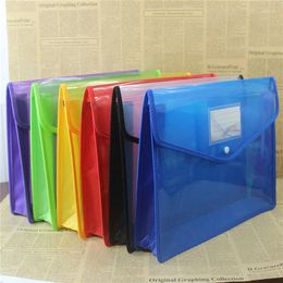 Storage Bags Transparent Lightweight File Bag Portable Waterproof Folder Document Holder Large Capacity Button School Test Paper