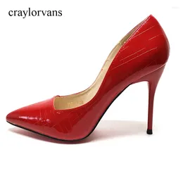 Dress Shoes Red High Heel 2024 Snake Printing Women Pumps Party Wedding Pointed Toe Heels
