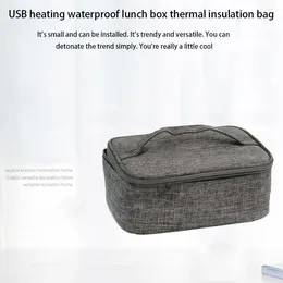 Dinnerware USB Heating Lunch Box Insulation Bag Outdoor Picnic Office Electric Heated Portable Storage