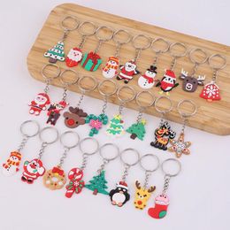 Keychains 25pcs Sweet Romance Silicone Christmas Gifts Keychain Fashion Series Pendant Cute Purse Bag Backpack Accessories