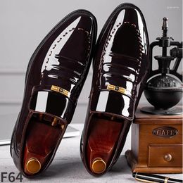 Casual Shoes Sepatu Pantofel Kulit Paten Pria Alas Kaki Formal Bisnis Pesta Oxford Klasik Untuk Lelaki Business Work Leather Men