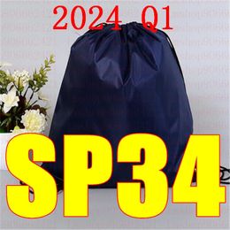 Latest Q1 SP 34 Drawstring Bag SP34 Belt Waterproof Backpack Shoes Clothes Yoga Running Fitness Travel Bag 240320