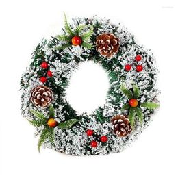 Decorative Flowers 1 Piece Christmas Wreath Holiday Plastic 40Cm Hanging Ornament