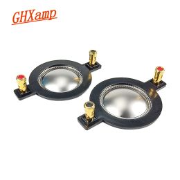 Speakers GHXAMP 34.4mm Speaker TREBLE Voice Coil Titanium Film Tweeter Ring Voice Diaphragm Speaker Accessories DIY 8OHM 2PCS