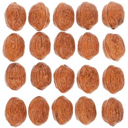 Party Decoration 50 Pcs Ornaments Artificial Walnut Home Decor Faux Nuts For Crafts Plastic Lifelike Decorations