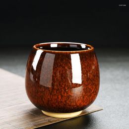 Cups Saucers Tea Large Tianmu Glazed Pottery Porcelain Kiln Becomes Luohan Cup Set Home Personal Single